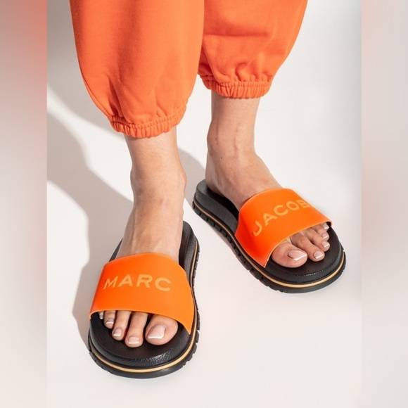 Marc Jacobs | The Marc Jacobs Slide In Dragon Fire Orange NIB - Picture 1 of 9